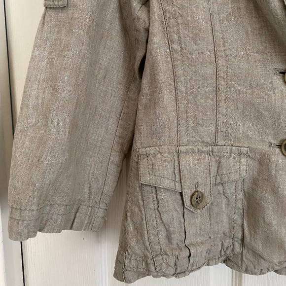 Light Green Beige Jacket with Pocket Details Sz S - Picture 10 of 16